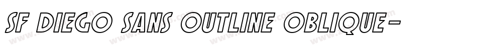 SF Diego Sans Outline Oblique字体转换